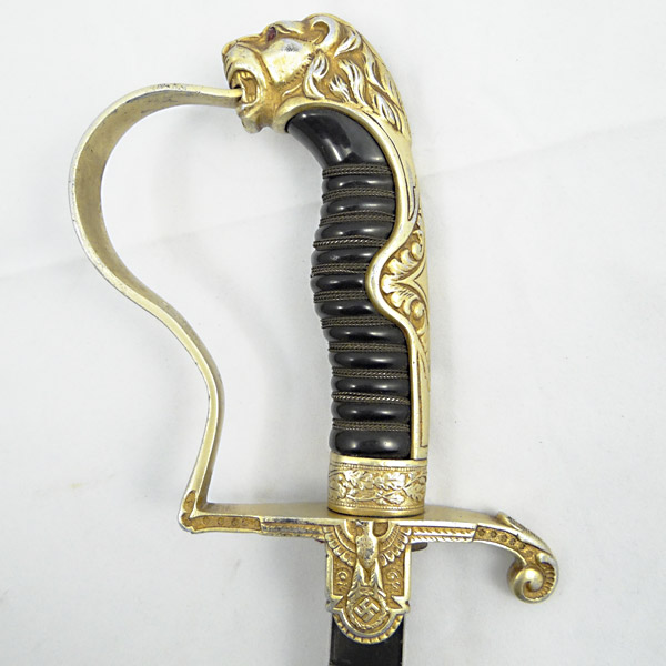 Heer (army) Officer Lions Head Sword by E. & F. Horster