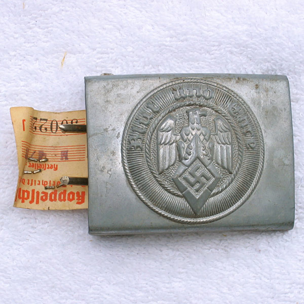 Hitler Youth (HJ) Belt Buckle – Unissued with RZM Tag
